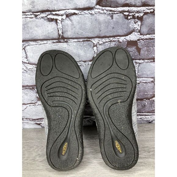 Keen Gray Fleece Lining Comfort Wool Slip On Gum Mules Shoes Women 7M US/37.5EU - Picture 15 of 16